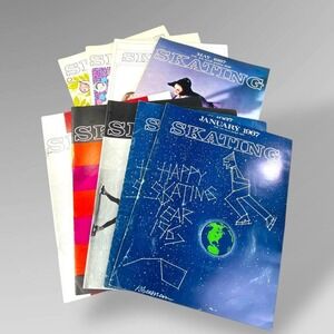 1967 Skating Magazine COMPLETE Set 9 Issues Peggy Fleming Mid Century Art